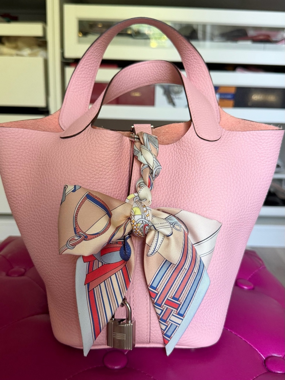 Authentic New Hermes Picotin 18 in Sakura pink